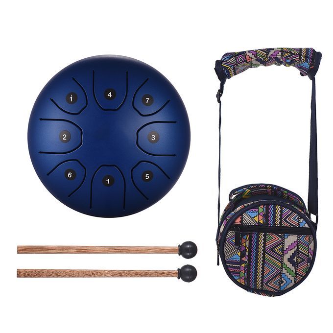 5.5 Inch Mini 8-Tone Steel Tongue Drum C Key Percussion