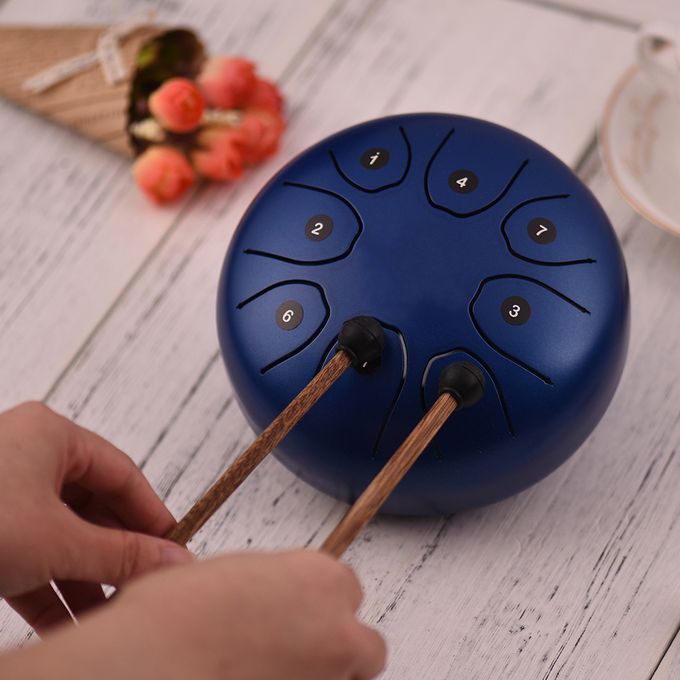 5.5 Inch Mini 8-Tone Steel Tongue Drum C Key Percussion