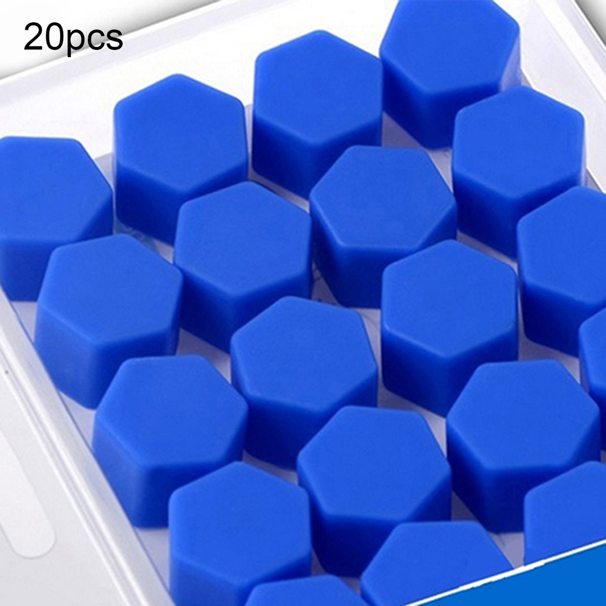 20Pcs Car Bolt Caps Wheel Nuts Silicone Covers-Blue