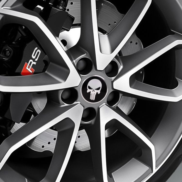 4 PCS Wheel Hub Decorative Sticker, Diameter: 5.8cm
