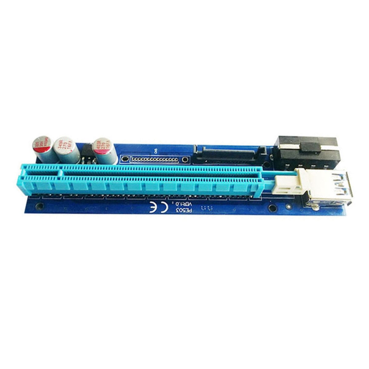 PE503 -E GPU Riser Card 4PIN+ Adapter  Power For Bitcoin