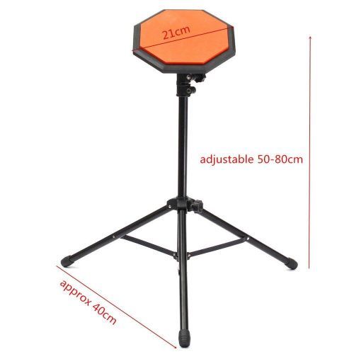 12 INCH  Rubber H Dumb Drum Practice Pads Stand And Drum S