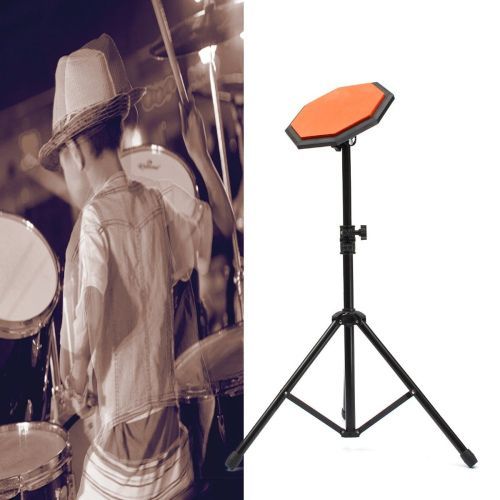 12 INCH  Rubber H Dumb Drum Practice Pads Stand And Drum S