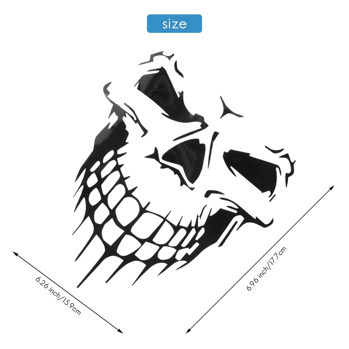 Car Sticker Car Tattoo Skeleton Decorative Sticker (Black)