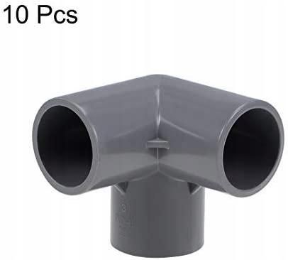 10pcs 3 Way Elbow PVC Pipe Fitting Furniture Grade 25mm Size Tee Corner Fittings