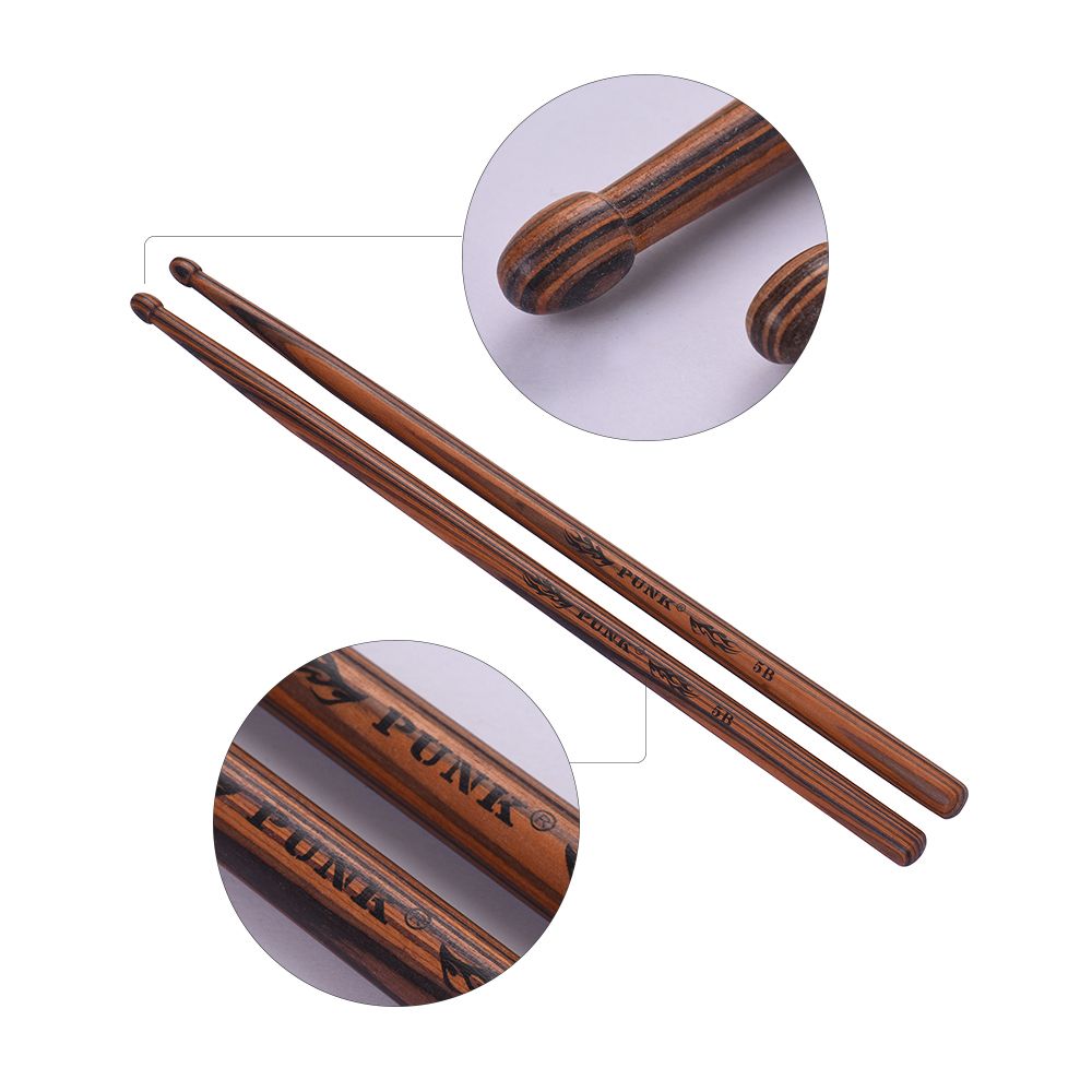 One Pair Of 5B Wooden Drumsticks Drum Sticks Maple Wood
