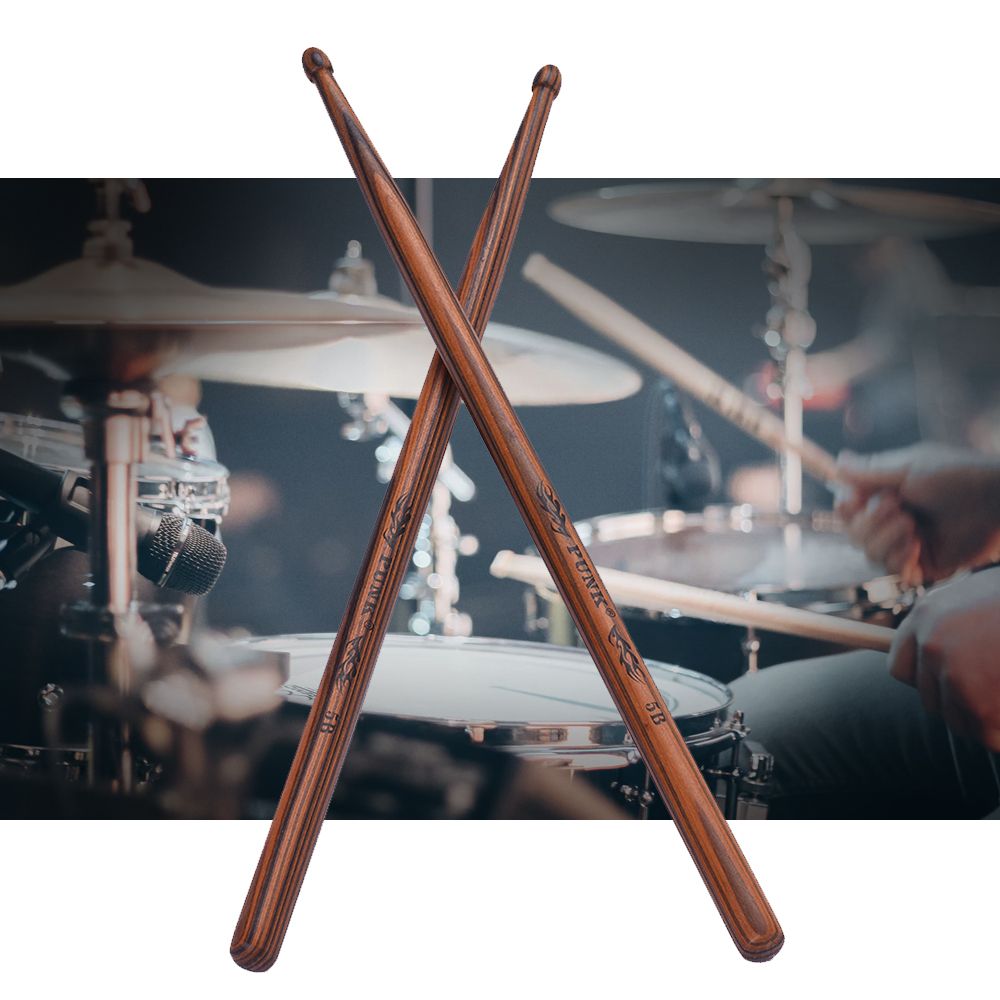 One Pair Of 5B Wooden Drumsticks Drum Sticks Maple Wood
