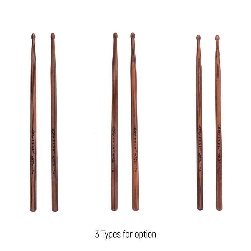 One Pair Of 5B Wooden Drumsticks Drum Sticks Maple Wood