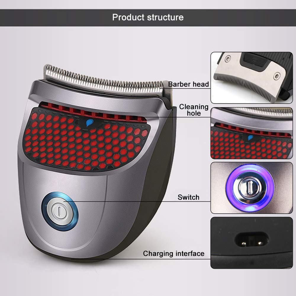 Portable Hair Clipper Electric Cordless Mini Hair Trimmer Professional Beard   Trimmer Shaving