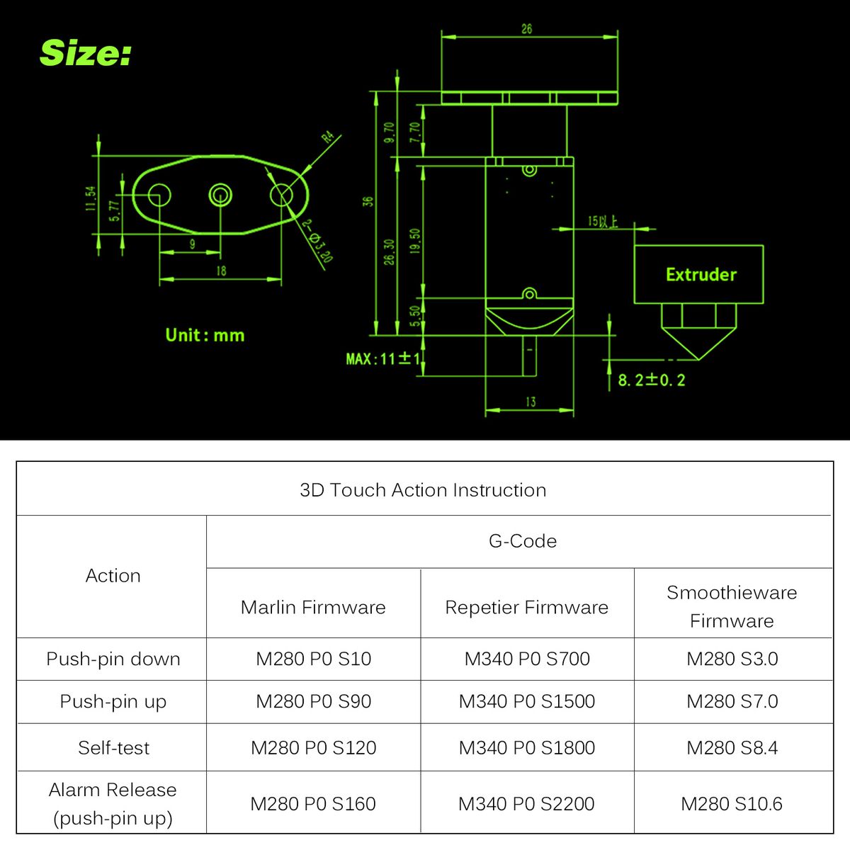 3D Printer Auto Leveling Sensor 3D Touch Auto Bed Levelling