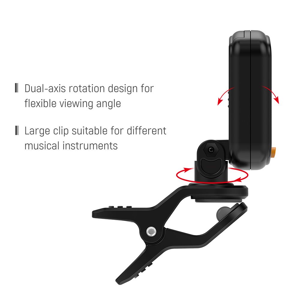 AT-01A Rotatable Clip-on Tuner LCD Display