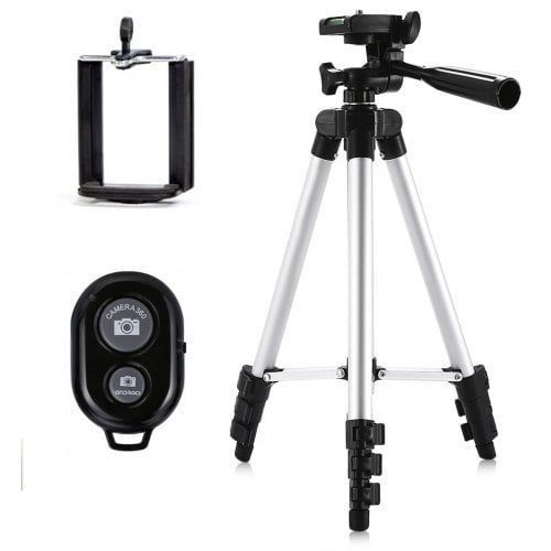 With Remote Control 3110 Tripod Stand Lightweight Portable