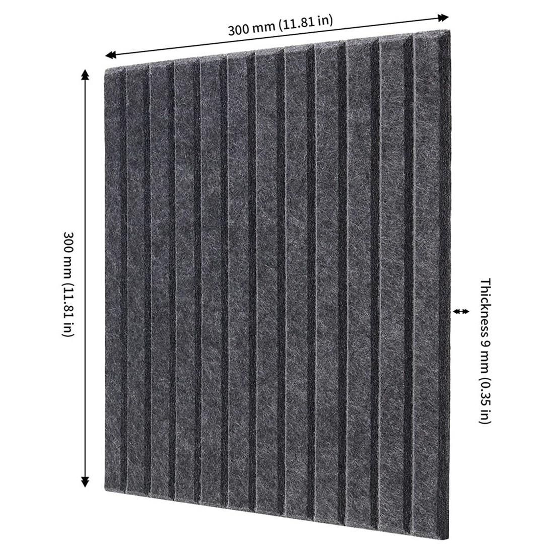 18 Pack Soundproof Board Acoustic Panels,Sound Proof Padding Beveled Edge Tiles,for Wall Decoration&Acoustic Treatment