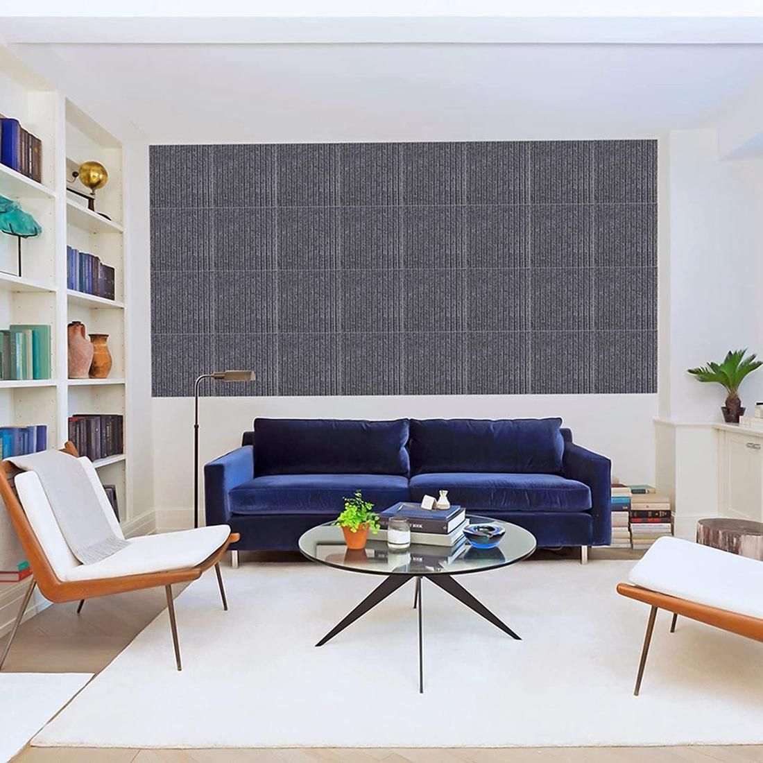 18 Pack Soundproof Board Acoustic Panels,Sound Proof Padding Beveled Edge Tiles,for Wall Decoration&Acoustic Treatment