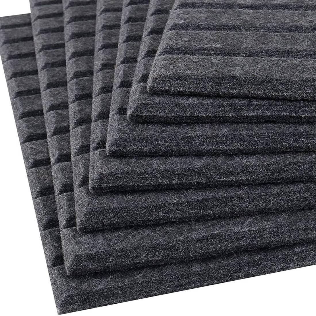 18 Pack Soundproof Board Acoustic Panels,Sound Proof Padding Beveled Edge Tiles,for Wall Decoration&Acoustic Treatment