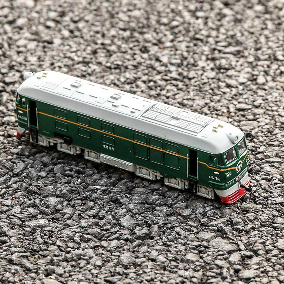 1:87 Simulated Alloy Train Locomotive Model Pull Back Toy Sound Lights For DIY