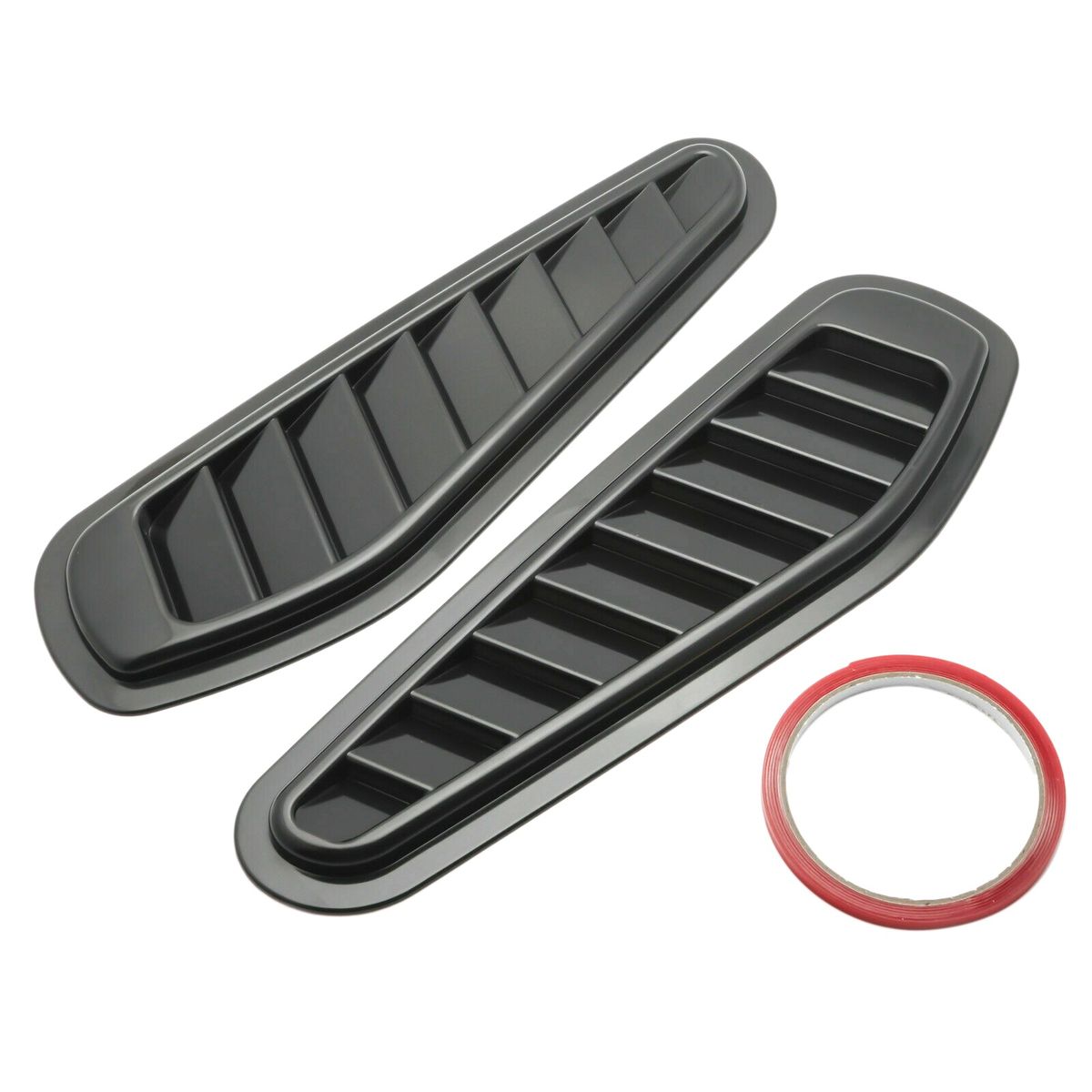 2Pcs Car Simulation Shark Air Vent Universal Glossy Black