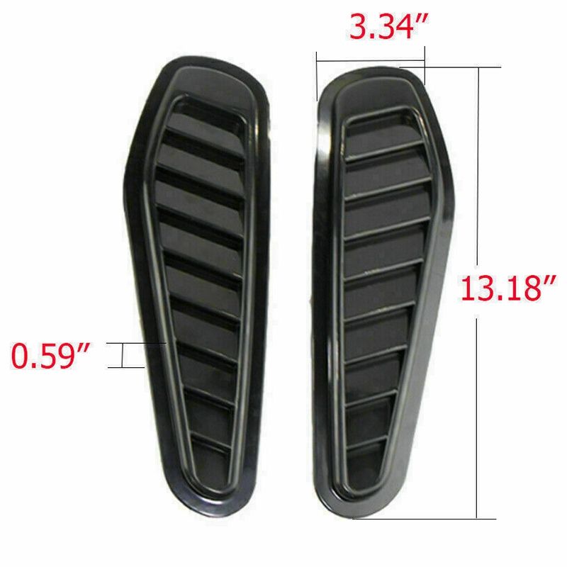 2Pcs Car Simulation Shark Air Vent Universal Glossy Black