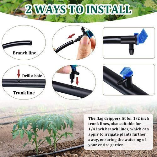 60 Pieces Irrigation Drip Emitter Garden Flag