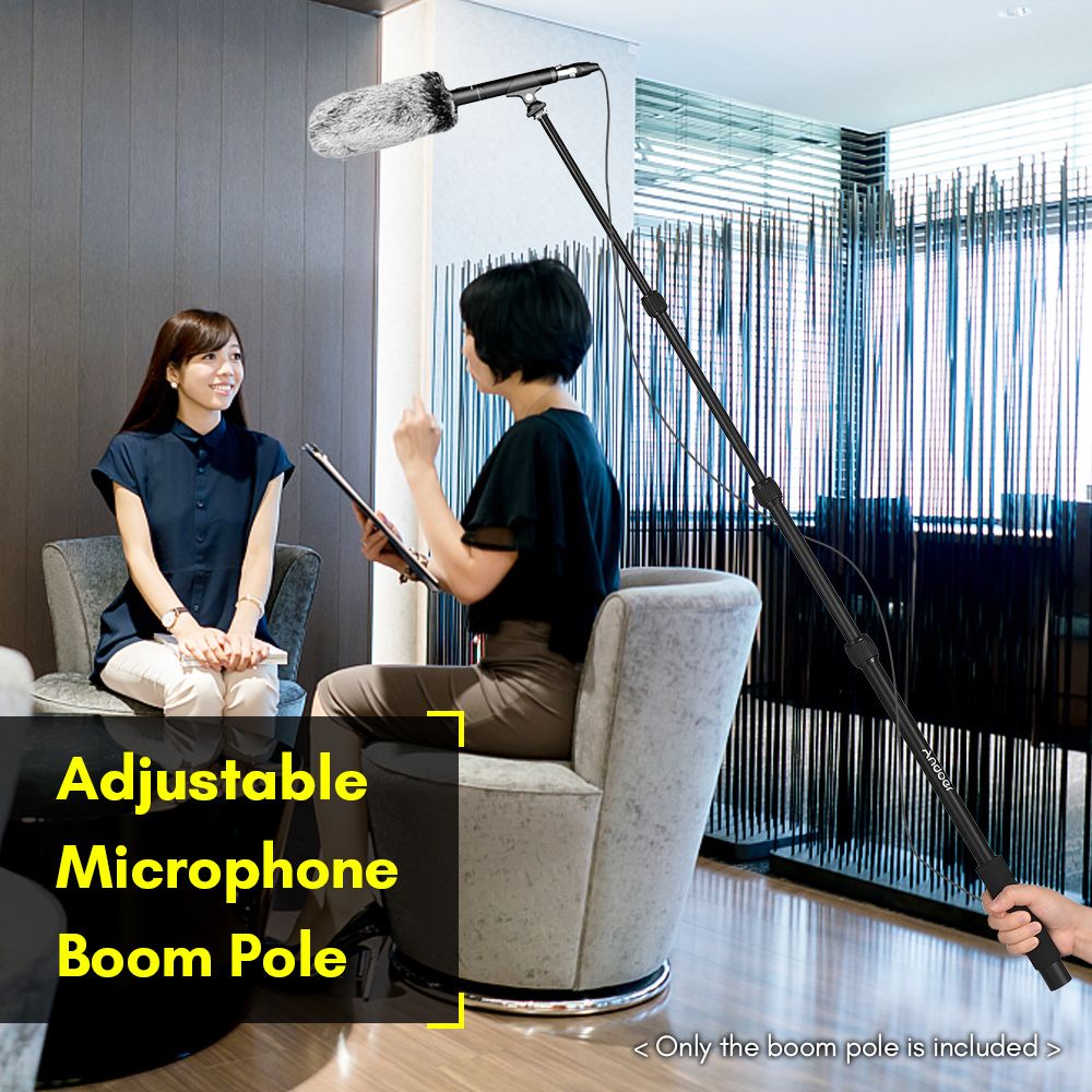 Handheld Microphone Boom Arm 4-Section Extendable