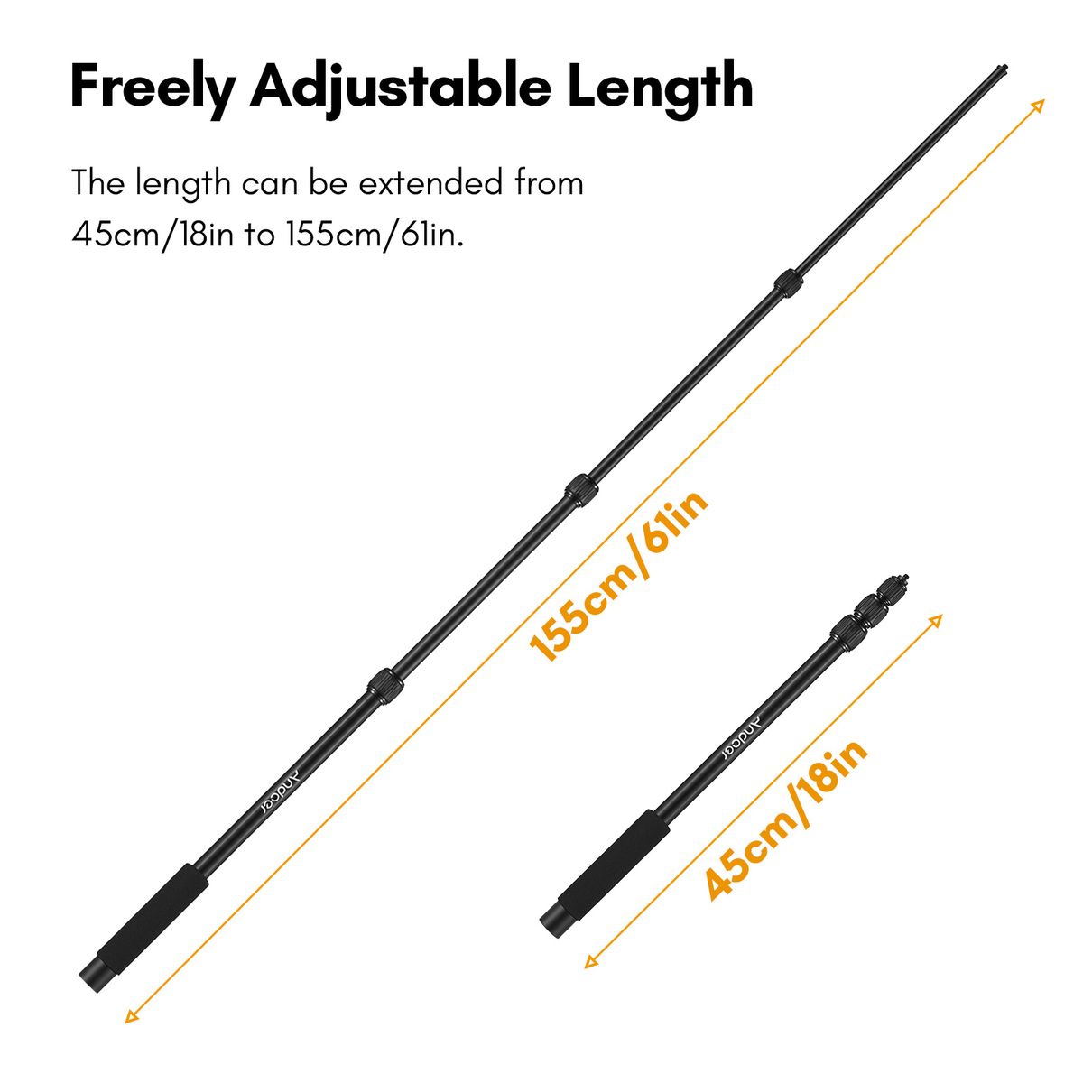 Handheld Microphone Boom Arm 4-Section Extendable