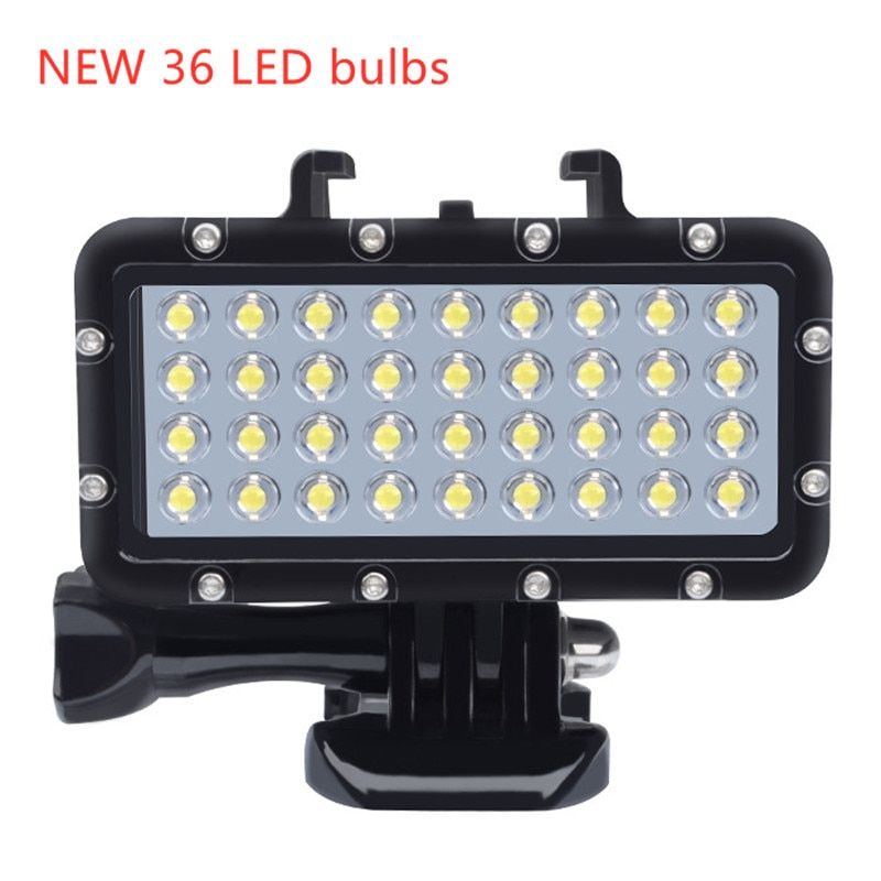 For Gopro Hero8 7 6 5 SJCAM SJ5000 Xiaomi Yi Mijia EKEN H9 Action/SLR Camera Underwater Photography Light Lamp Flashlight Diving-NEW 36 LED