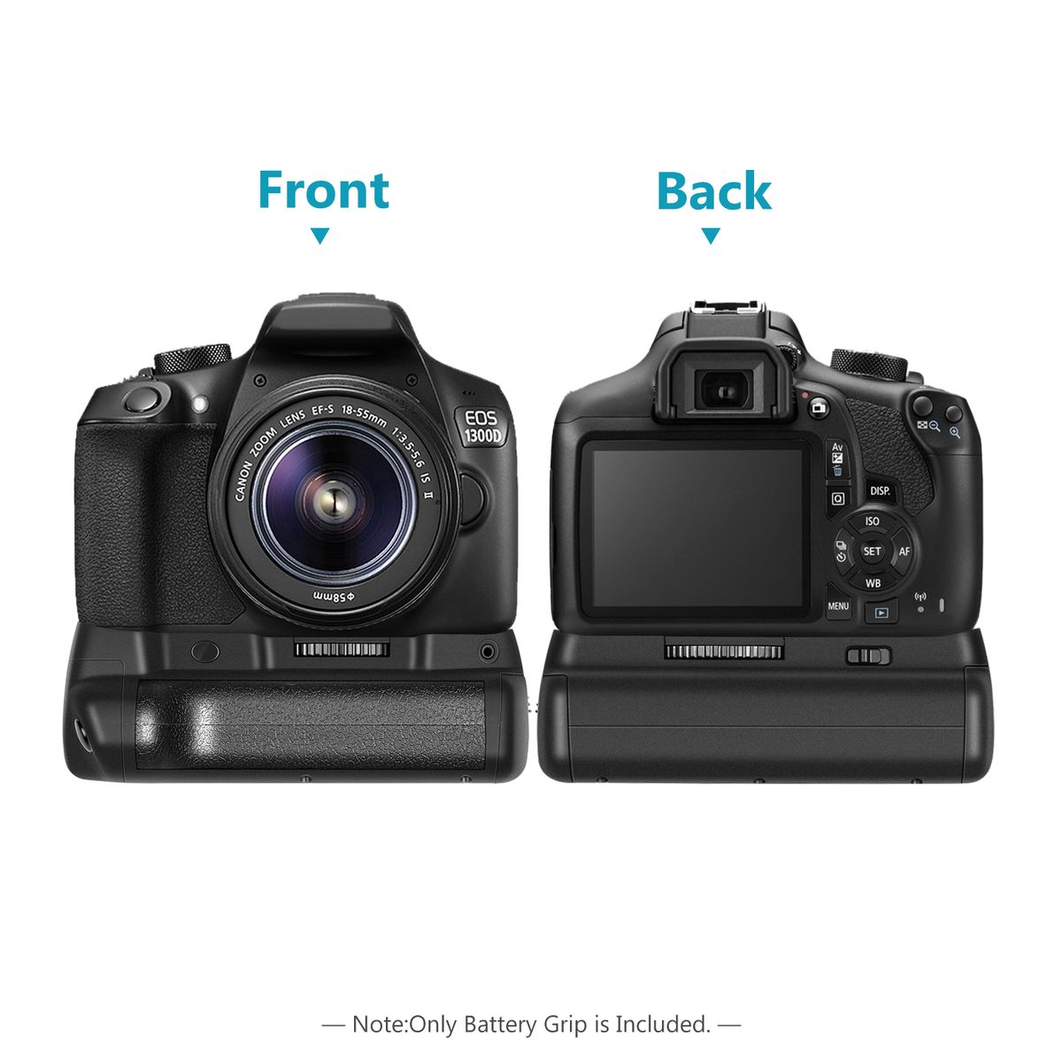 Vertical Camera Battery Grip Hold 2x LP-E10 For Canon EOS 1100D 1200D 1300D / Rebel T3 T5 T6