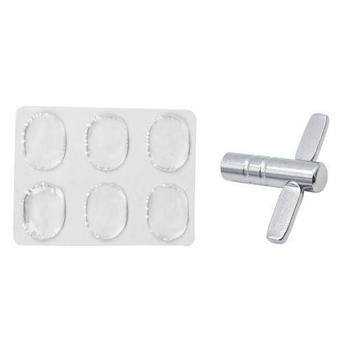 Drum Damper   6 Pack With One Drum Tuning Key Pack