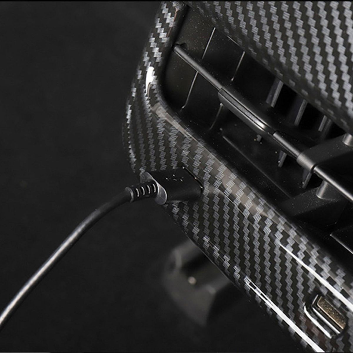Rear Air Vent Frame Cover Carbon Fiber Replacement for Tesla Model Y