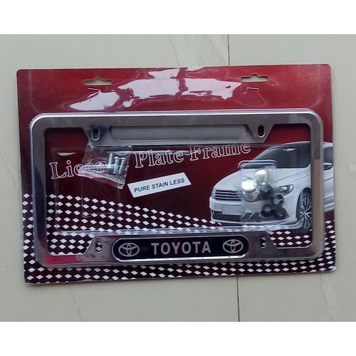 Silver Color Toyota Plate Number Cover/frame