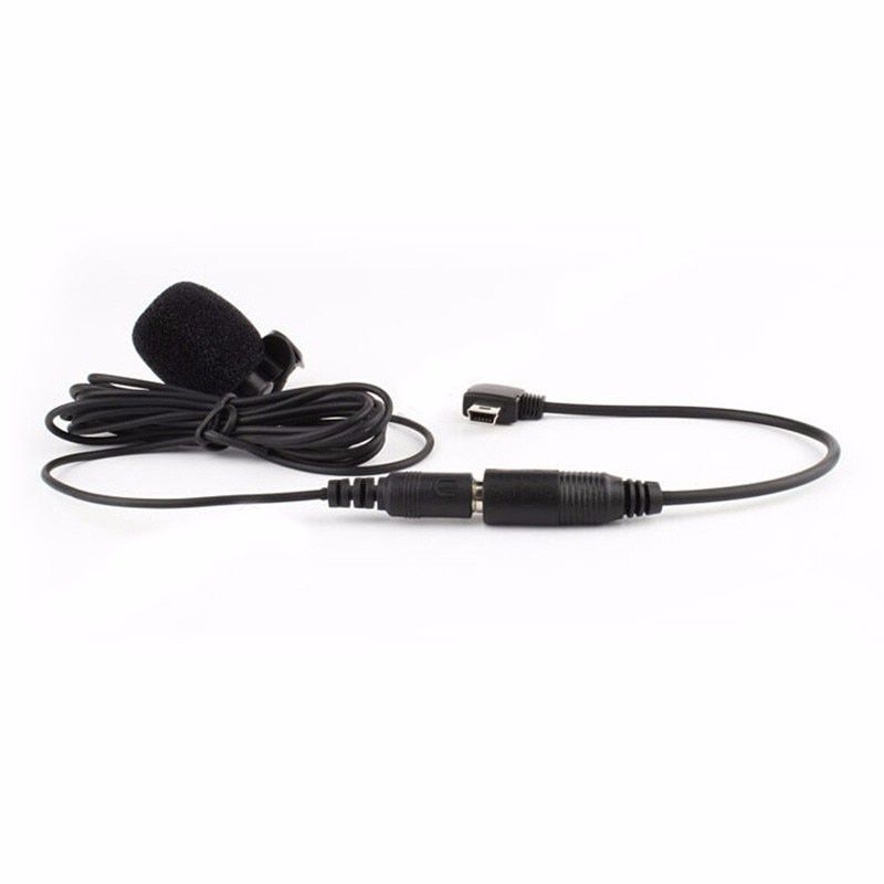 3.5mm Active Clip Microphone With Mini USB Audio Adapter Mic Cable For Gopro Hero 3 3+ 4 Action Camera Accessories Kit-