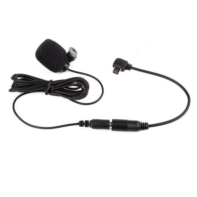 3.5mm Active Clip Microphone With Mini USB Audio Adapter Mic Cable For Gopro Hero 3 3+ 4 Action Camera Accessories Kit-