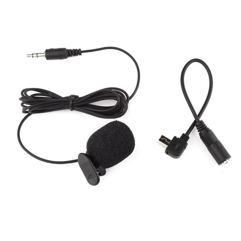 3.5mm Active Clip Microphone With Mini USB Audio Adapter Mic Cable For Gopro Hero 3 3+ 4 Action Camera Accessories Kit-