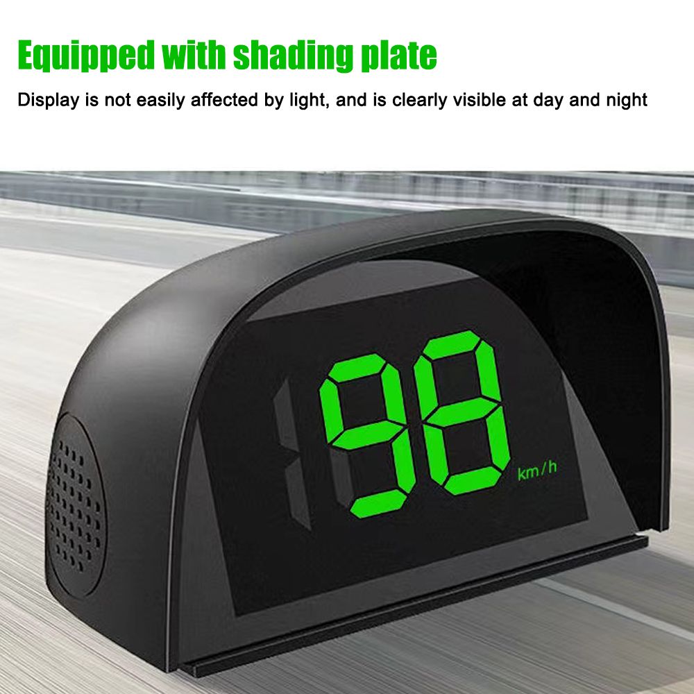 Car HUD Headup Display KM/H MPH GPS Digital Speedometer With