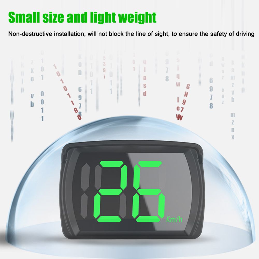 Car HUD Headup Display KM/H MPH GPS Digital Speedometer With