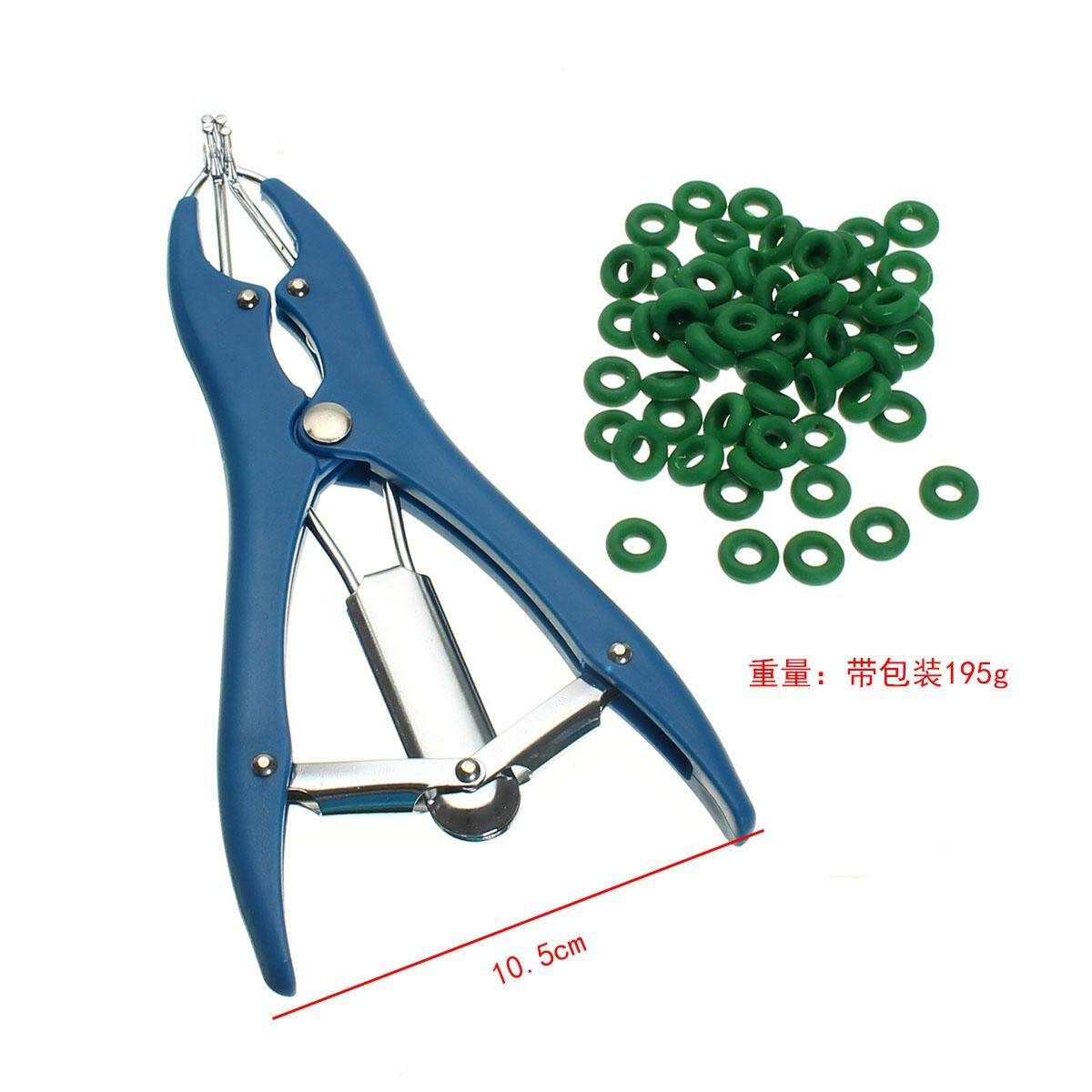 1 Plier For Sheep Castration Banding Tail Applicator Marking Farm W/ 100 Rings