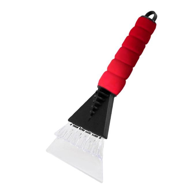 Car Ice Scraper Window Winter Glass Brush For Bus Vehicles Red