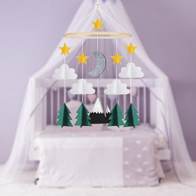 Crib Mobile Wind Up Kids Room Crib Baby Toy Props Rockery