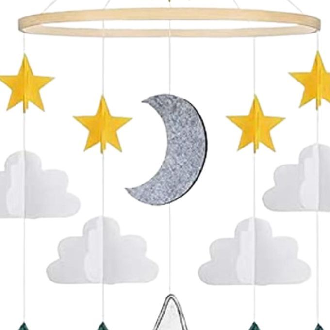 Crib Mobile Wind Up Kids Room Crib Baby Toy Props Rockery