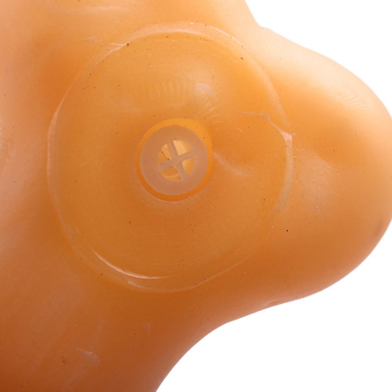 Resistant To Bite Bone Dog Puppy Molars Rubber Ball Play For Teeth Training Thermal Plastic Rubber Pet Dog Toys-Orange