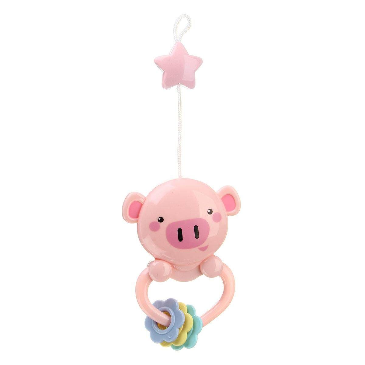 Baby Crib Mobile Bed Bell Hanging Holder Music Box Arch Night Light Newborn Toy Pink