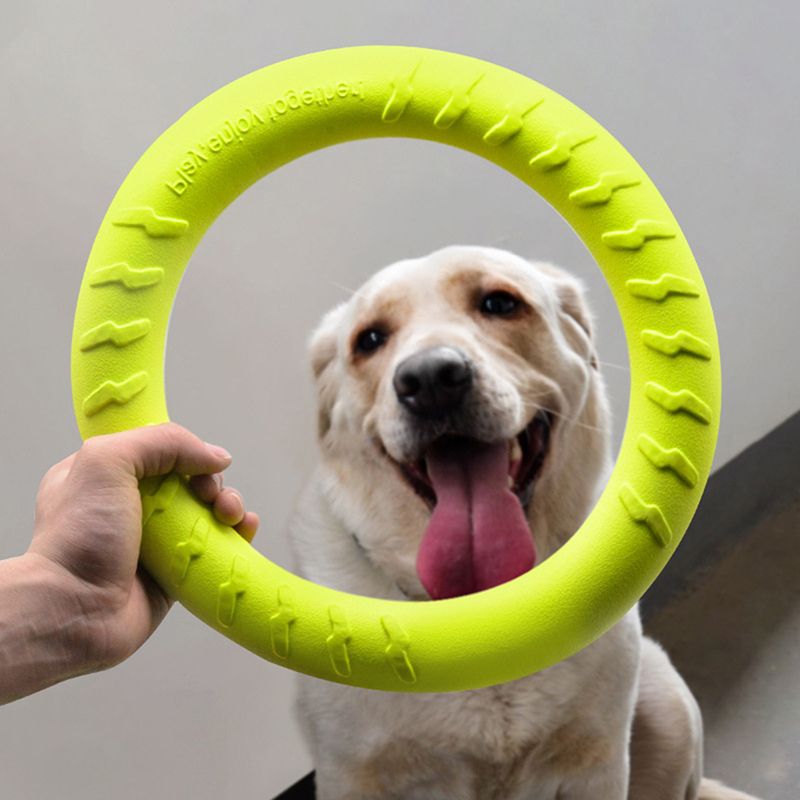 1Pc Interactive Dog Chew Toy Durable EVA Rope Ball Disc Flyer Tug Toy For Fetch Throwing Retrieving At The Beach Lake Pool-Elastic Rope