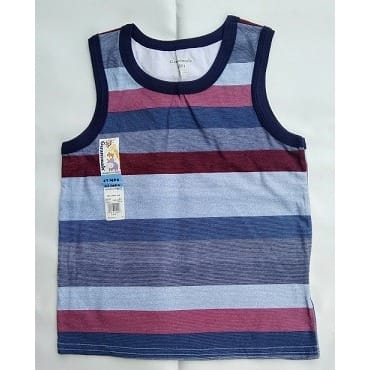 Boys Sleeveless T-shirt- Multi/stripe