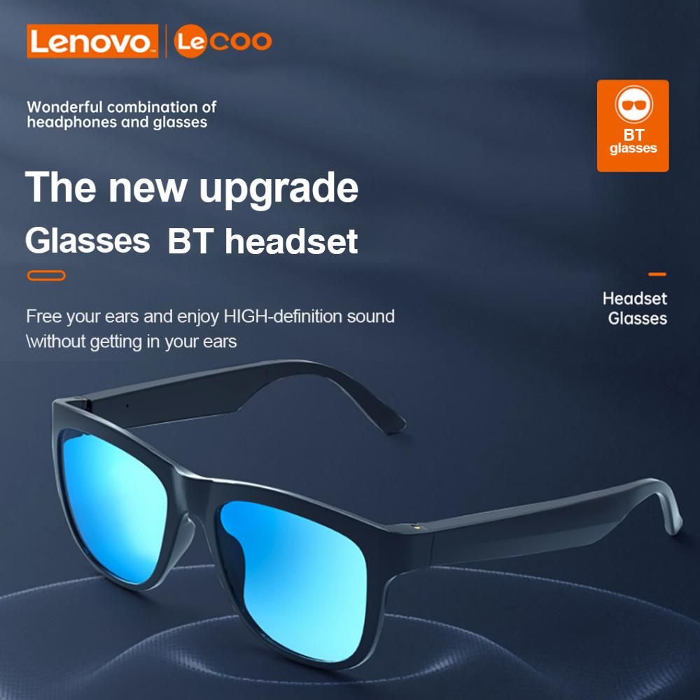 LECOO C8 Smart Wireless BT Glasses Headset HD Sound Quality Touch Buttons Replaceable Polarized Lenses Light Weight