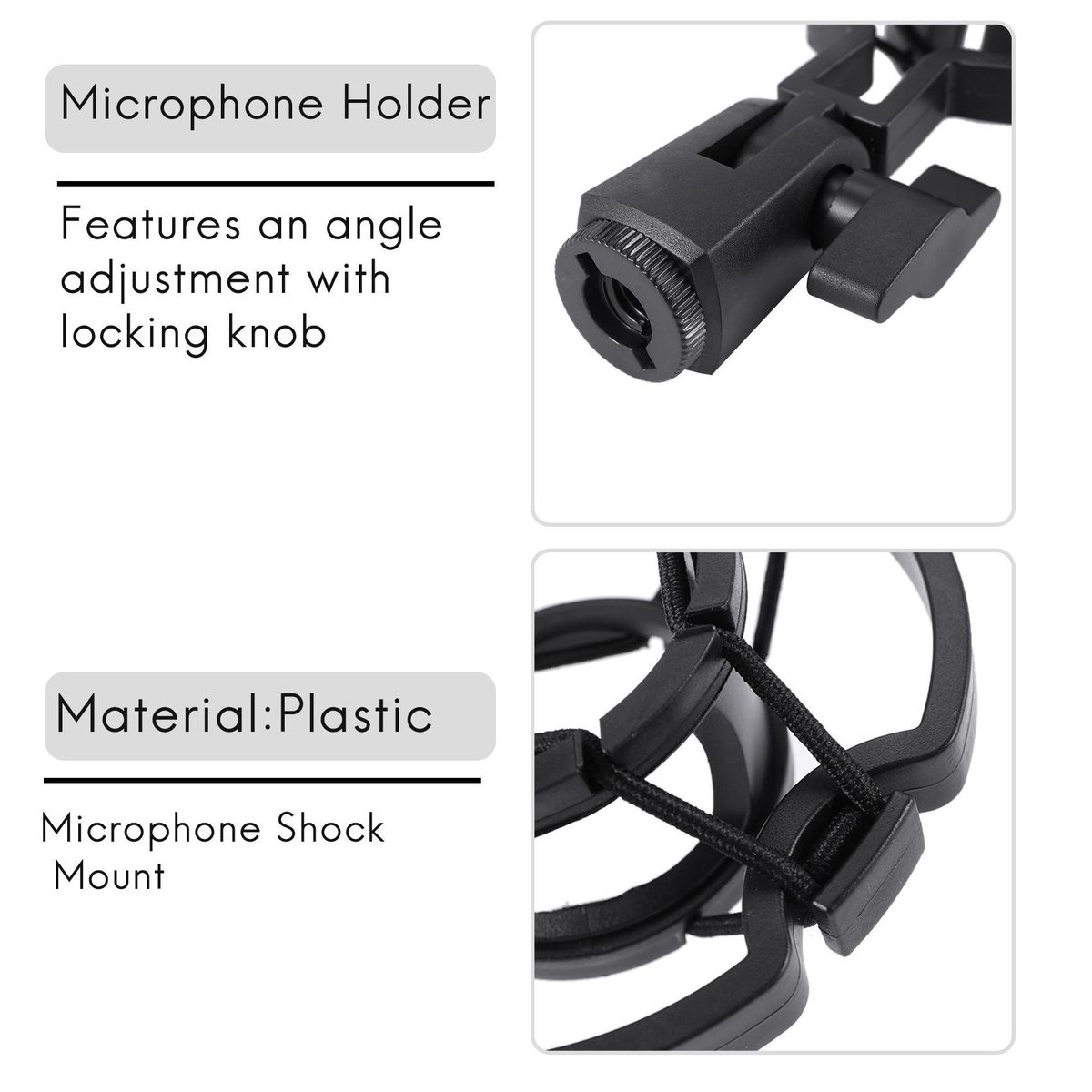 Universal Professional Condenser Microphone Mic Shock Mount Holder Studio Recording Bracket For Large Diaphram Mic Clip