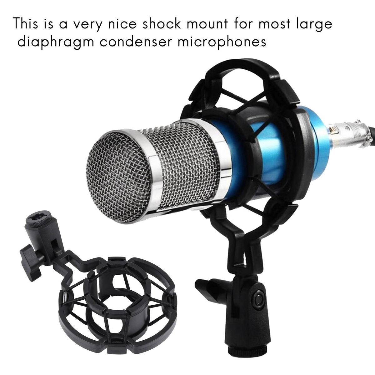Universal Professional Condenser Microphone Mic Shock Mount Holder Studio Recording Bracket For Large Diaphram Mic Clip