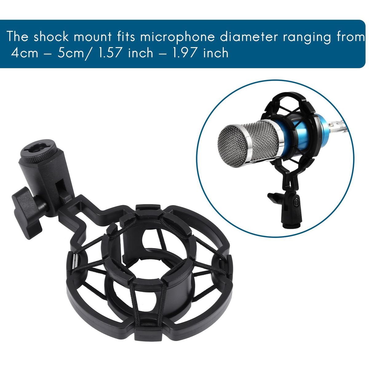 Universal Professional Condenser Microphone Mic Shock Mount Holder Studio Recording Bracket For Large Diaphram Mic Clip
