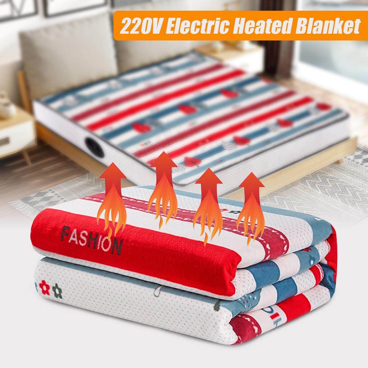 220V Electric Heating Blanket Thermostat Mattress Bedding Winter Warmer Safety Home Heat Pad Green