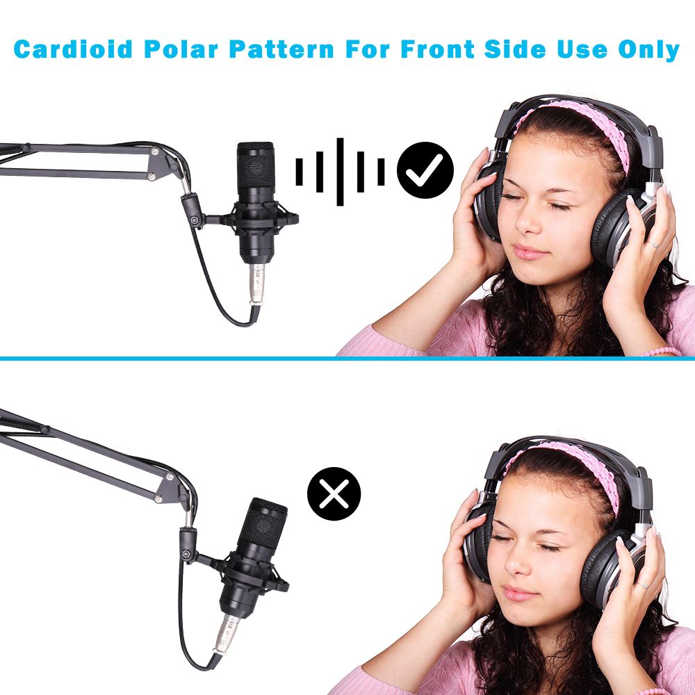 BM800 Condenser Microphone Set, Suitable For Live Broadcast Singing Recording