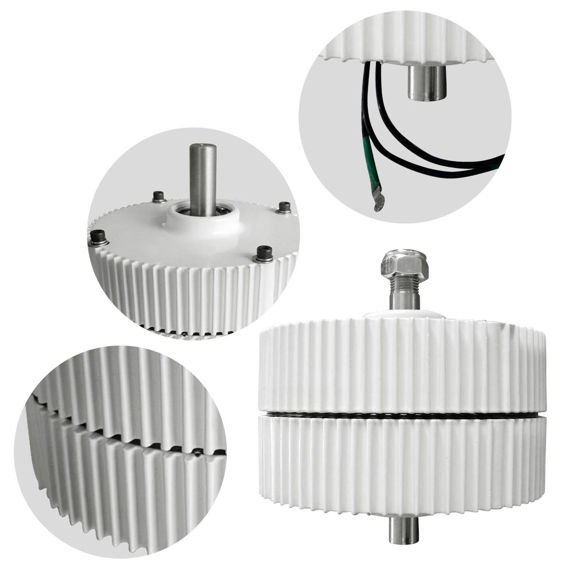 400W 12V Three-phase AC Permanent Magnet Generator Mini High Efficiency 950RPM Low Speed Wind Generator Motor AC Alternator for Wind Generators DIY